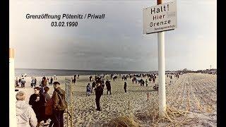 Öffnung innerdeutscher Grenze am Ostsee-Strand