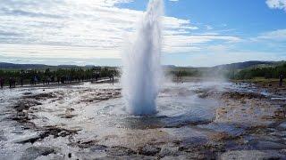 The Geysirs of the Haukadalur Geothermal Area Geysir Strokkur - IslandIceland