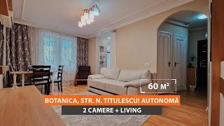 Apartament de vânzare 2 camere+living. Botanica str. Nicolae Titulescu  Acces Imobil