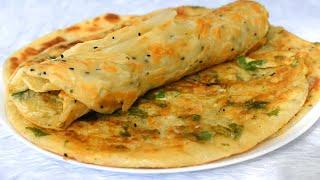 Crispy egg paratha recipe  Homemade restaurant-style flaky layered egg paratha roll - Anda paratha