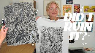 BLOCK PRINTING my own shirts 