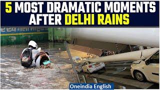 Heavy Rainfall In Delhi  5 Videos That Show Delhi Succumbed To Rains Before Monsoon  Watch