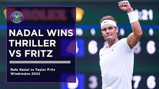 Rafael Nadal vs Taylor Fritz  Wimbledon 2022  Extended Highlights