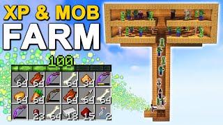 The BEST XP MOB Farm in Minecraft 1.21 Tutorial