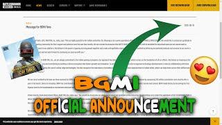  Finally BGMI Unban Official Announcement in BGMI Website