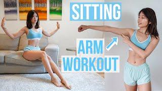 10 MIN SITTING ARM & SHOULDER WORKOUT ON COUCH  BED WHILE WATCHING TV  Emi