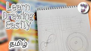 Learn drawing simple  Basic practice in Tamil  Sketch something