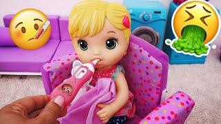 Baby Alive Mix My Medicine Doll Is sick with a Cold