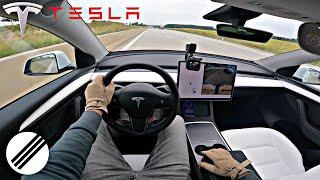 TESLA MODEL Y TOP SPEED DRIVE ON GERMAN AUTOBAHN 