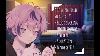Cute Vampire Boy Hypnotises you and Drinks your Blood【M4A Blood sucking Mouth sounds Adoration】
