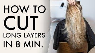 How To Cut Long Layers In 8 Min  Haircut Tutorial