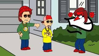 Gangster Boris and Caillou meet Boris the teeth guy CONTAINS BAD LANGUAGE