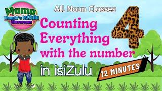 Zulu Numbers Counting with 4  kune  Beginner Zulu Lessons