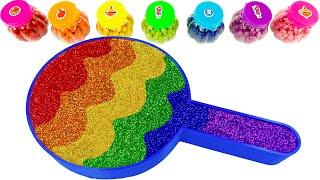 Satisfying Video l How to Make Rainbow Lollipop Bathtub With Glitter Slime ASMR l Best Of Yo Yo Idea