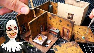Making Evil Nun Miniature School in Polymer Clay Altar room