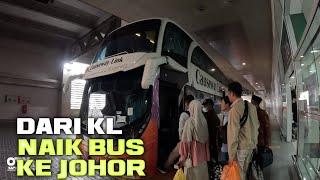 NAIK BUS DUA TINGKAT DARI TBS KUALA LUMPUR KE JOHOR MALAYSIA