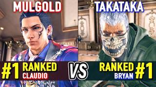 T8  Mulgold #1 Ranked Claudio vs TakaTaka #1 Ranked Bryan  Tekken 8 High Level Gameplay