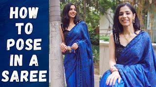 Tips to pose gracefully in a SAREE  How to pose?