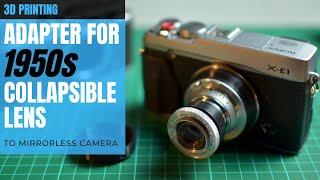 Memasang Lensa Collapsible Analog Tahun 1950an ke Kamera Digital Mirrorless Memanfaatkan 3D Printing