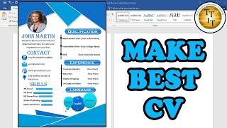 Creative Blue ResumeCV Designing in MS Word Silent Version 2020  CVResume Design
