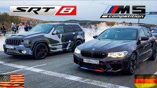 Великий Jeep SRT8 vs BMW M5  AMG E63s  new AUDI RS6  RS7  Tesla 3 Per  Porsche 911  SRT Hellcat