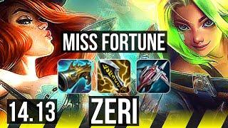 MISS FORTUNE & Lux vs ZERI & Milio ADC  67% winrate 51k DMG 9318  EUNE Grandmaster  14.13