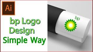 BP Logo Make in Illustrator  BP Logo Design in Illustrator  BP Logo Create in Illustrator