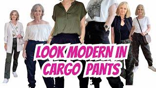 HOW To Wear CARGO PANTS Over 50- Women Cargo Pants Outfits Women