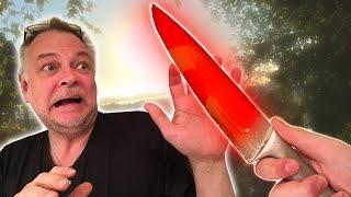 EXPERIMENT Glowing 1000 degree KNIFE VS PAPANOMALY