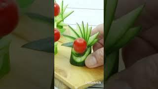 Cucumber and Carrot Cutting  Food Decoration Ideas #SHORTS