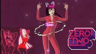 ZERO TWO TikTok dance  Phut Hon  Sakura school simulator