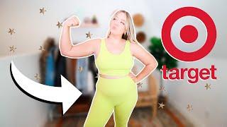 trying on workout clothes from TARGET