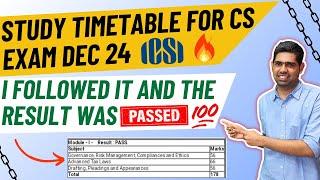 Game Changing Study Timetable to Crack December 2024 CS exams CS Executive CS Professional