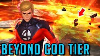 ONE SHOT GOD IS BACK HUMAN TORCH INSANE DAMAGE COMBO - Marvel Future Fight