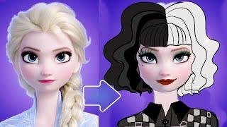 ELSA FROZEN GLOWING UP TO CRUELLA