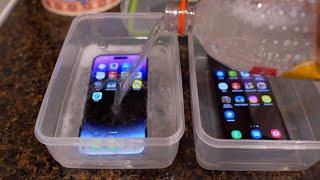 iPhone 14 Pro Max vs Samsung Galaxy S22 Ultra - Sparkling Water FREEZE Test Whats Gonna Happen?