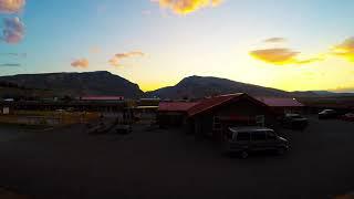 Time-Lapse Solnedgång Big Bear Motel I Cody WYoming