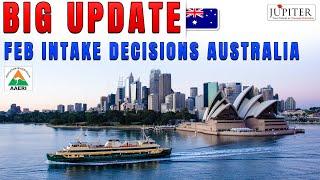 BIG UPDATE- Feb Intake Decisions AUSTRALIA 