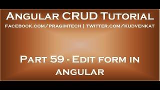 Edit form in angular