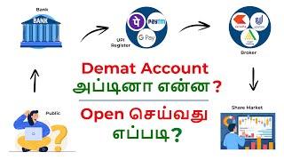 What is DEMAT account in Tamil  How to open demat account  fully explained in 2D animation. Tamil