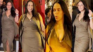 OMG Fully D₹UNK Neha Dhupia Gets Out Of Control Funny Behavior In Public Snapped By Media