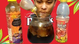 Mukbang Minuman Segar Dingin ASMR Teh Pucuk Harum *DRINK SOUND*