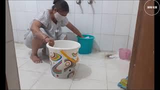 Indian Housewife sofa cover washing and Bathroom cleaning  desi cleaning  Jugni vlog
