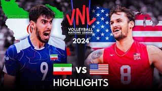  IRAN vs USA   Highlights  Mens VNL 2024