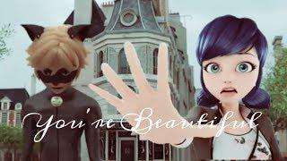 AMV  Miraculous Ladybug  Youre beautiful James Blunt  Marichat