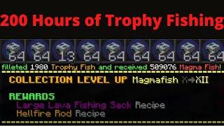 Loot from 200 Hours of Trophy Fishing... Hypixel Skyblock