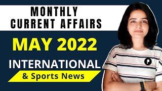 May 2022 Current Affairs  Monthly Current Affairs 2022  International News Sports