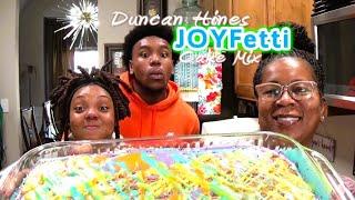 JOYfetti Cake by Duncan Hines  Fruity Pebbles Icing  Easter is Coming  Fun Cake For Kids & Adults