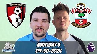 Bournemouth vs. Southampton EPL Free Picks 9302024 PickDawgz Corner Kick  EPL Football Picks