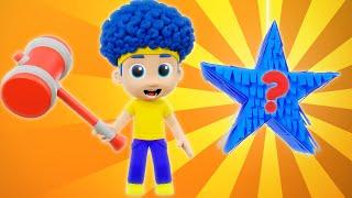 Colorful Pinatas with Surprise Toys  D Billions Kids Songs